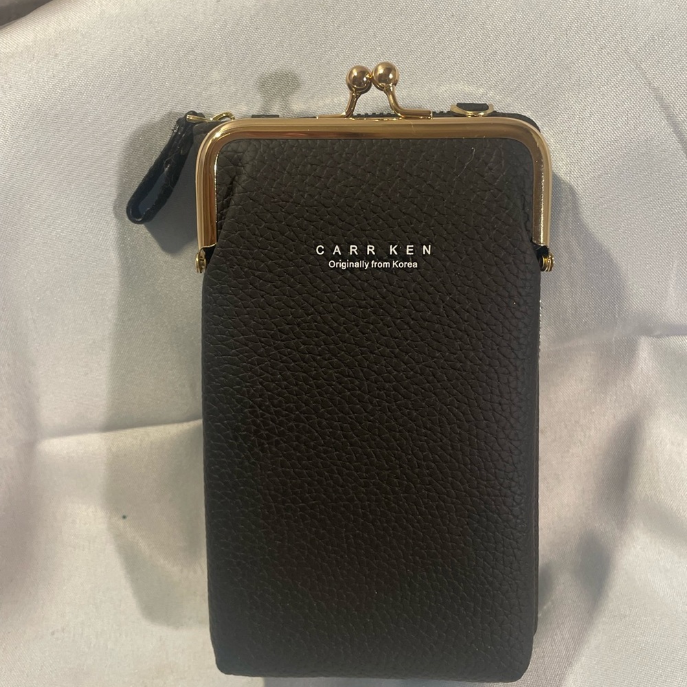 Black Textured Women's Wallet